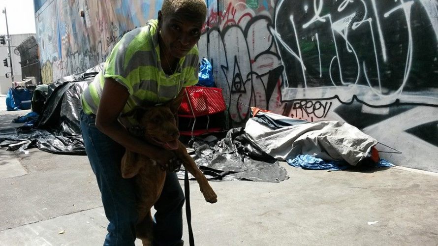 Feeding homeless animals on Skid Row